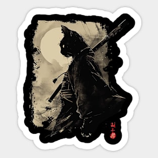 samurai cat Sticker